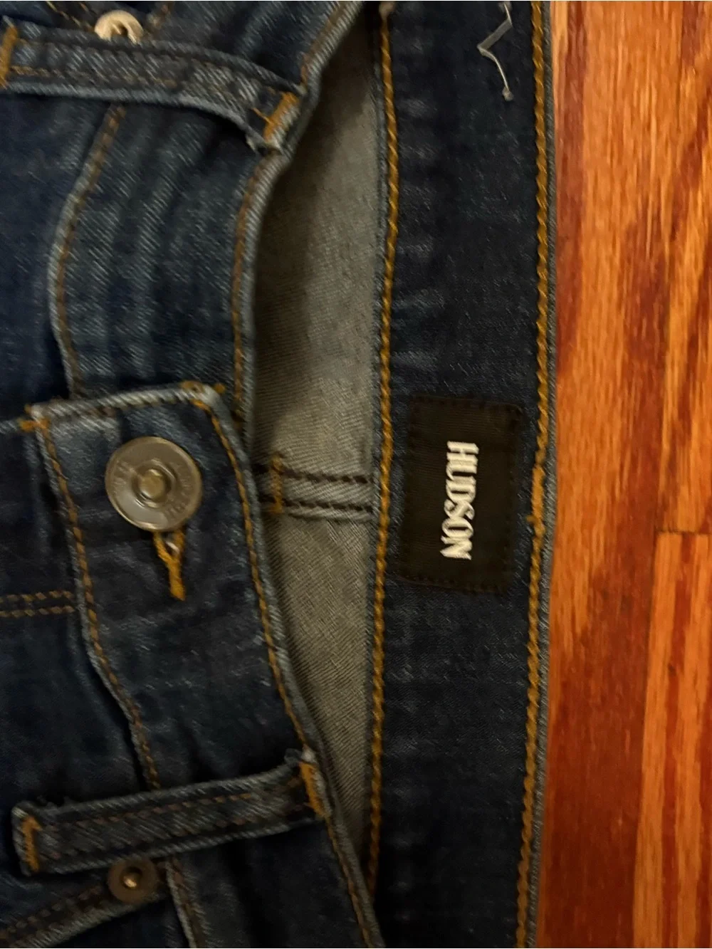 Hudson Jeans Mid-Rise Straight Leg Jeans - Indigo Blue - Picture 3 of 5